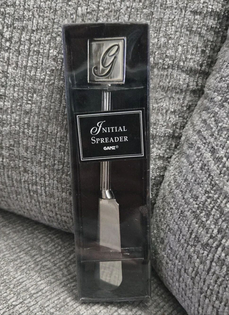 Ganz Bella Casa Initial “G” Butter Knife Spreader, Stainless Steel Silver